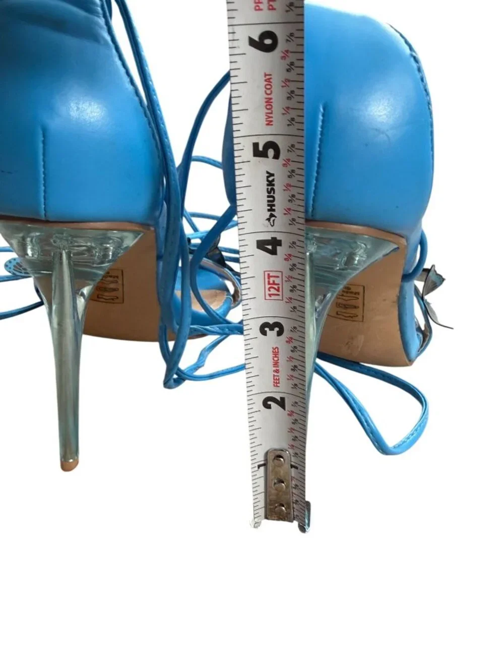 SHOE REPUBLIC LA Blue Butterfly Lace Up Sandals Heels Size 9